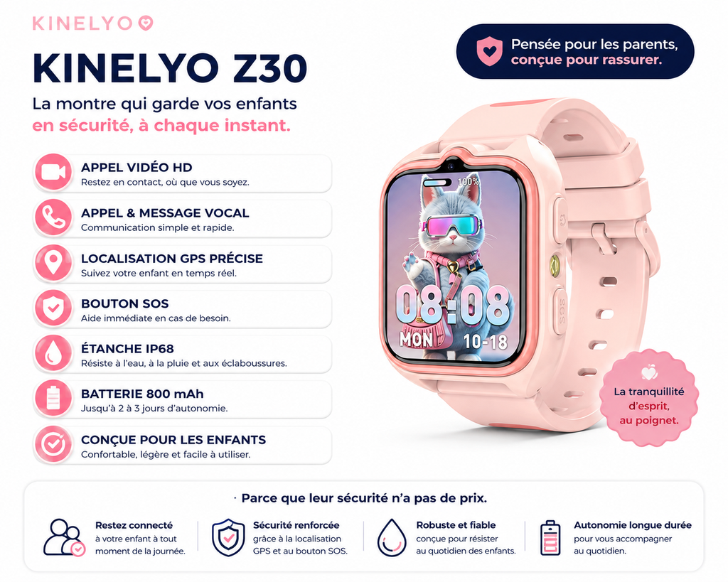 Montre GPS 4G pour Enfant