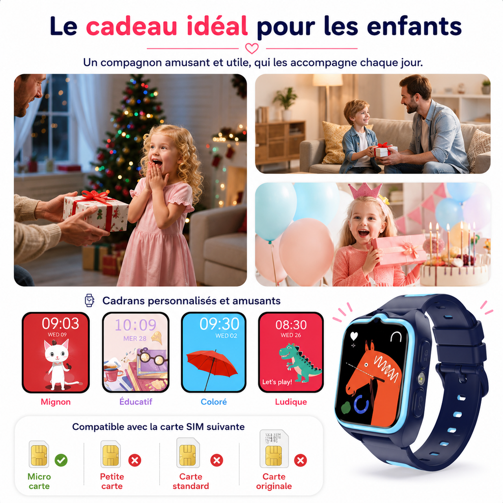 Montre GPS 4G pour Enfant